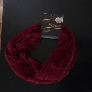 Red Faux Fur scarf!